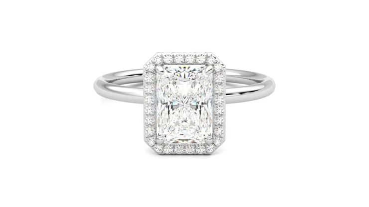 Taylor & Hart Dove Radiant Engagement Ring 360 detail 01