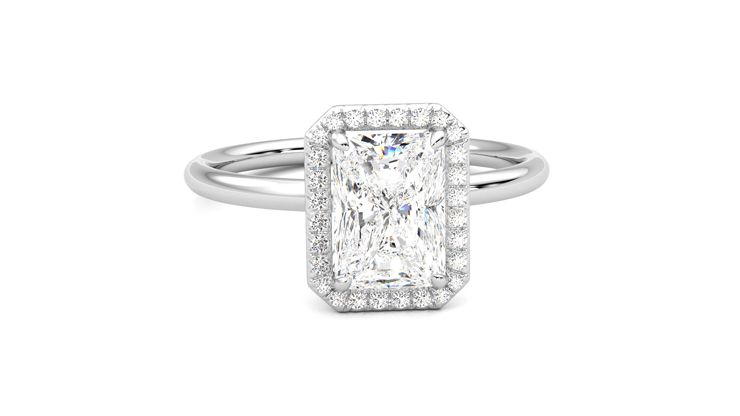Taylor & Hart Dove Radiant Engagement Ring 360 degree image 2