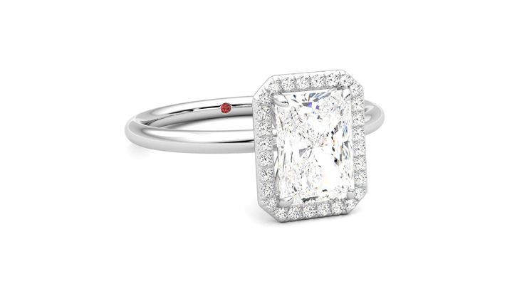 Taylor & Hart Dove Radiant Engagement Ring 360 degree image 4