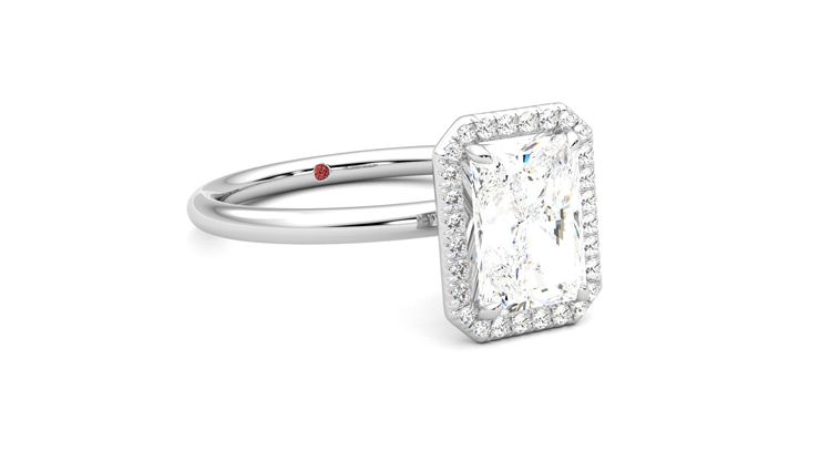 Taylor & Hart Dove Radiant Engagement Ring 360 degree image 5
