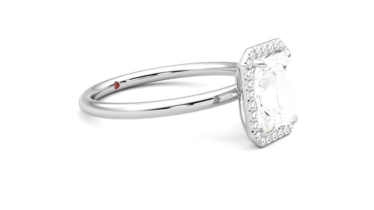 Taylor & Hart Dove Radiant Engagement Ring 360 degree image 7
