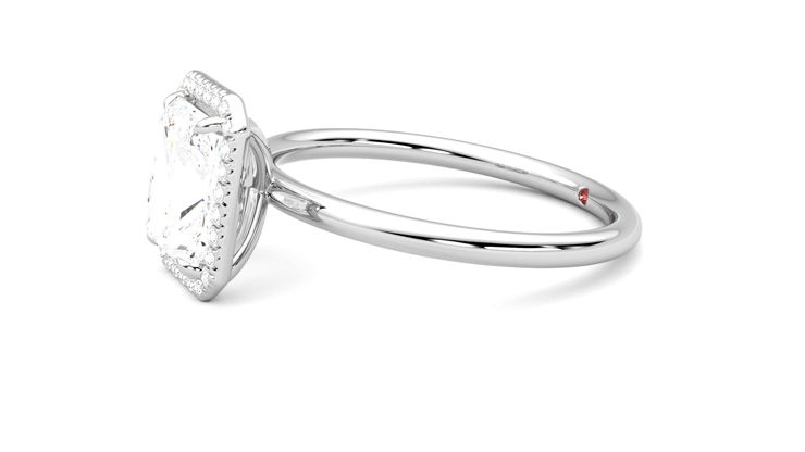 Taylor & Hart Dove Radiant Engagement Ring 360 degree image 22