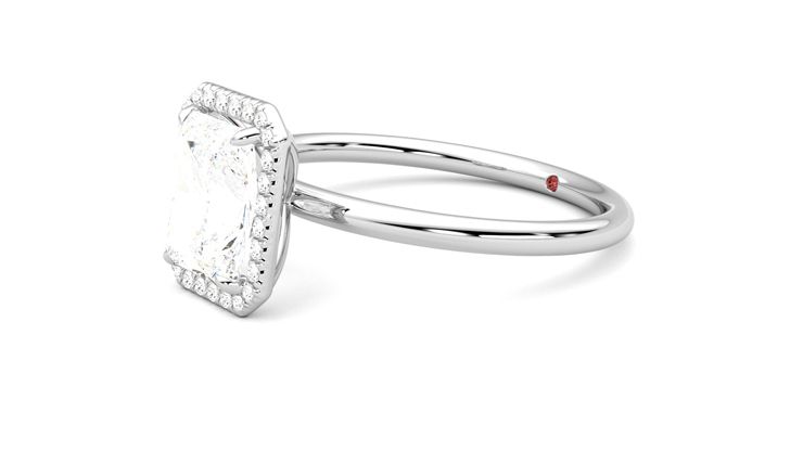 Taylor & Hart Dove Radiant Engagement Ring 360 degree image 23