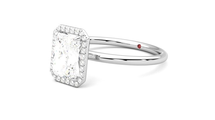 Taylor & Hart Dove Radiant Engagement Ring 360 degree image 24