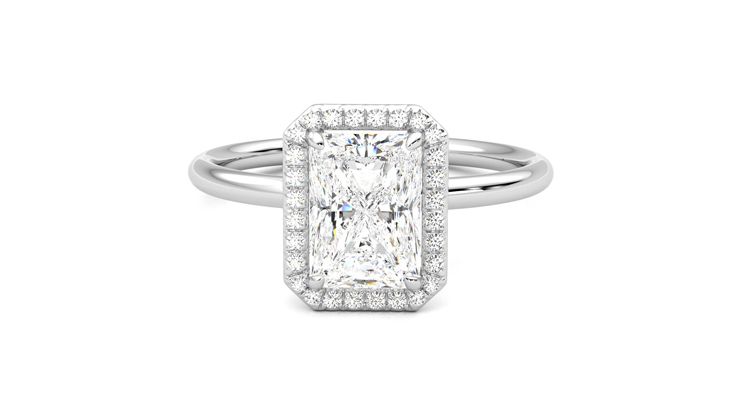 Taylor & Hart Dove Radiant Engagement Ring 360 degree image 29