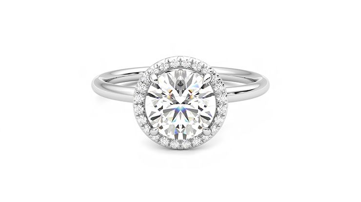 Taylor & Hart Dove Round Engagement Ring 360 degree image 0