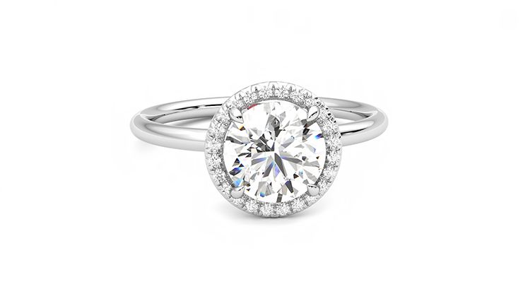 Taylor & Hart Dove Round Engagement Ring 360 degree image 2