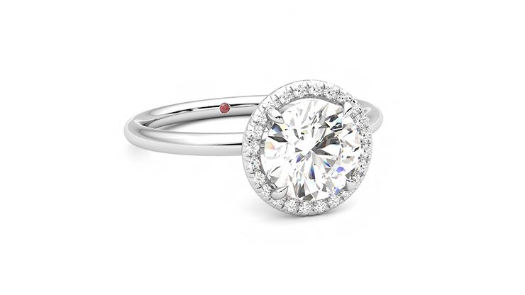 Taylor & Hart Dove Round Engagement Ring 360 degree image 4