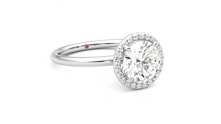 Taylor & Hart Dove Round Engagement Ring 360 degree image 5