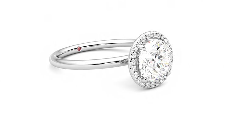 Taylor & Hart Dove Round Engagement Ring 360 degree image 6