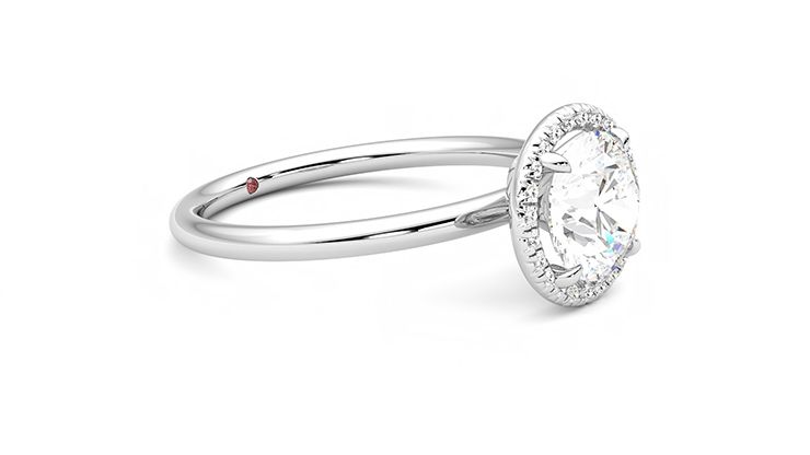 Taylor & Hart Dove Round Engagement Ring 360 degree image 7