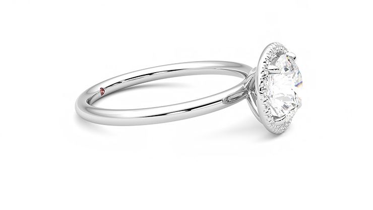Taylor & Hart Dove Round Engagement Ring 360 degree image 8