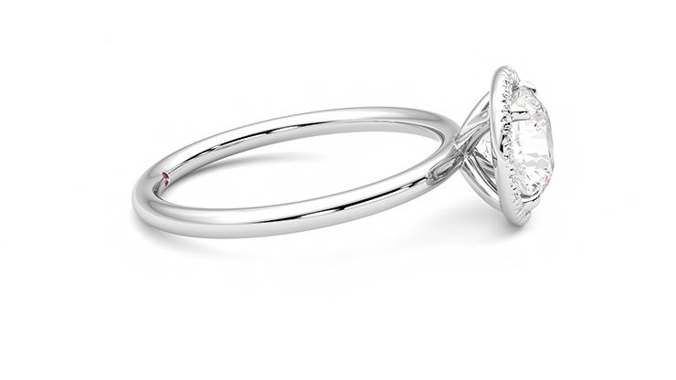 Taylor & Hart Dove Round Engagement Ring 360 degree image 9