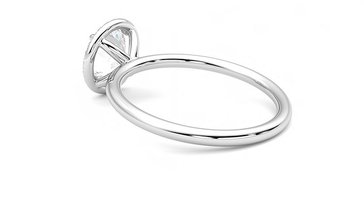 Taylor & Hart Dove Round Engagement Ring 360 degree image 18