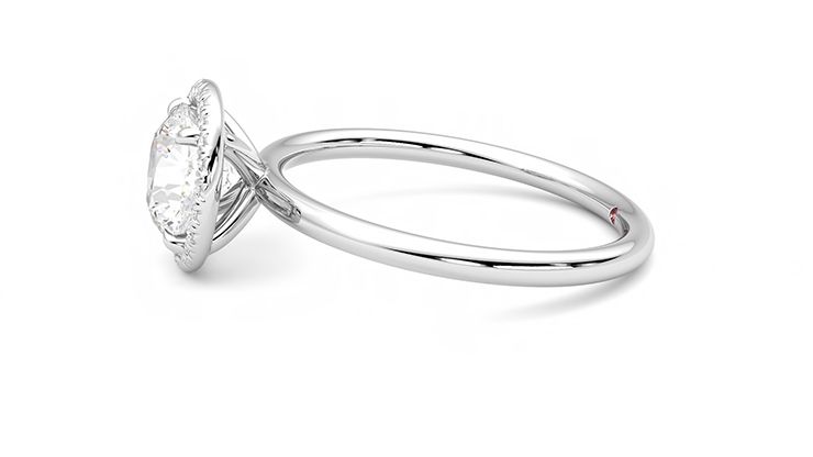 Taylor & Hart Dove Round Engagement Ring 360 degree image 21