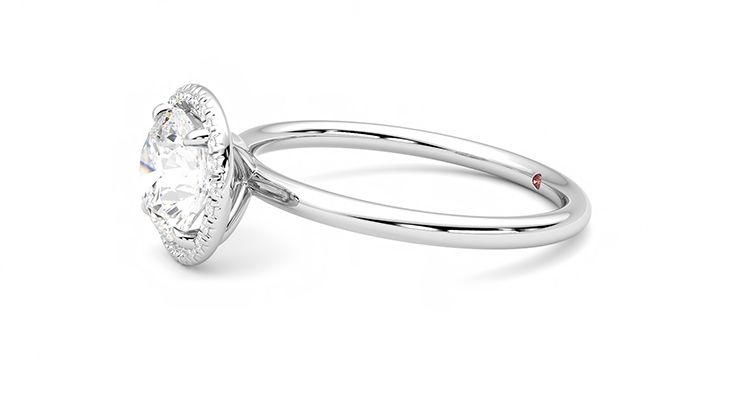 Taylor & Hart Dove Round Engagement Ring 360 degree image 22
