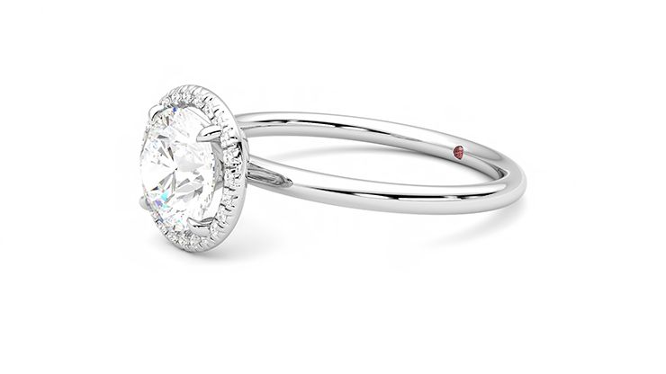 Taylor & Hart Dove Round Engagement Ring 360 degree image 23