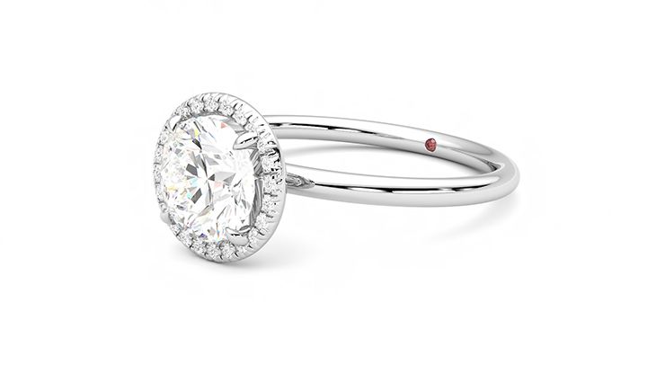 Taylor & Hart Dove Round Engagement Ring 360 degree image 24