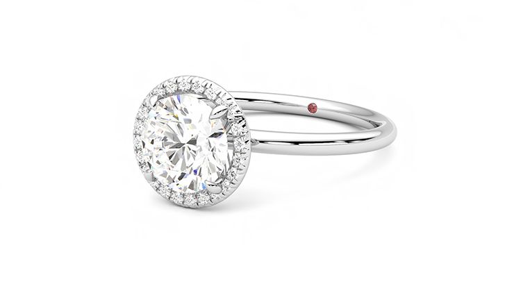 Taylor & Hart Dove Round Engagement Ring 360 degree image 25