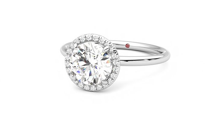 Taylor & Hart Dove Round Engagement Ring 360 degree image 26