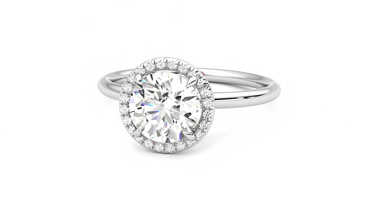 Taylor & Hart Dove Round Engagement Ring 360 degree image 27
