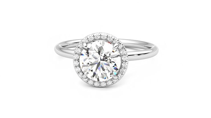 Taylor & Hart Dove Round Engagement Ring 360 degree image 28