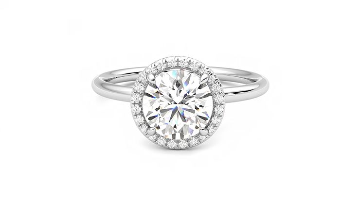Taylor & Hart Dove Round Engagement Ring 360 degree image 29