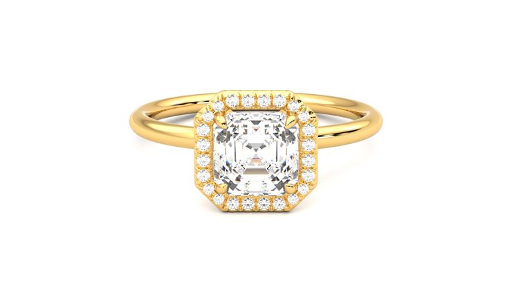 Taylor & Hart Dove Asscher Engagement Ring 360 degree image 0