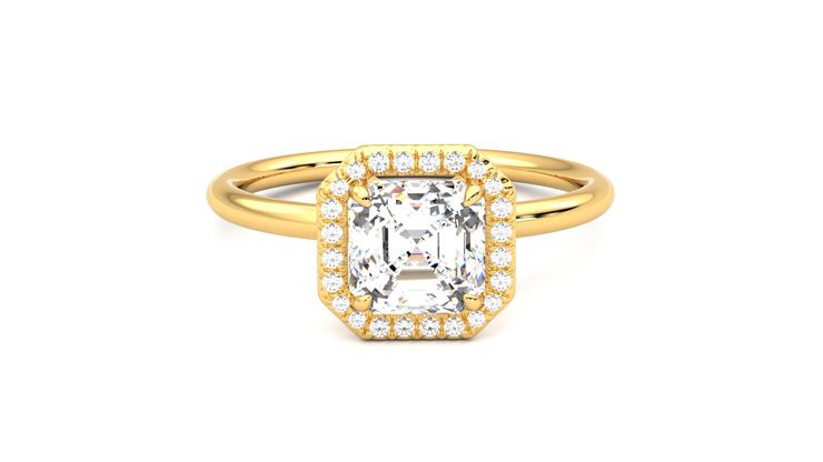 Taylor & Hart Dove Asscher Engagement Ring 360 degree image 1