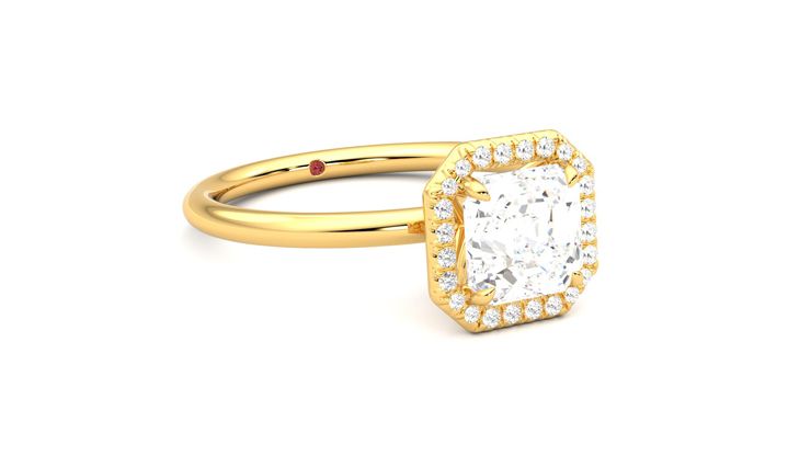 Taylor & Hart Dove Asscher Engagement Ring 360 degree image 5