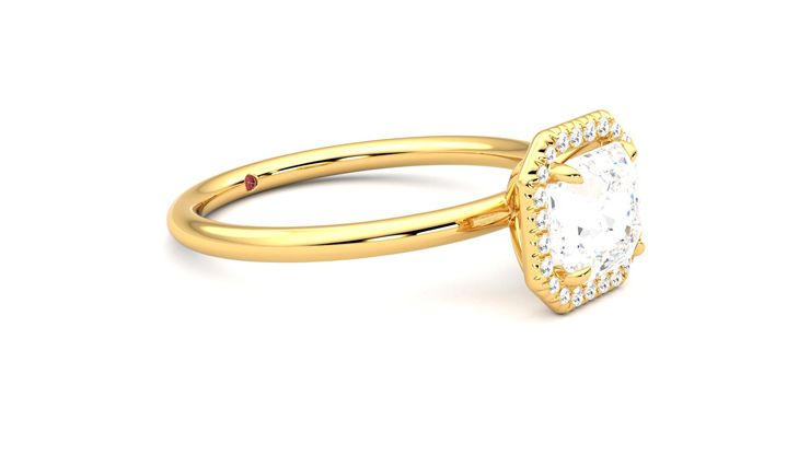 Taylor & Hart Dove Asscher Engagement Ring 360 degree image 7