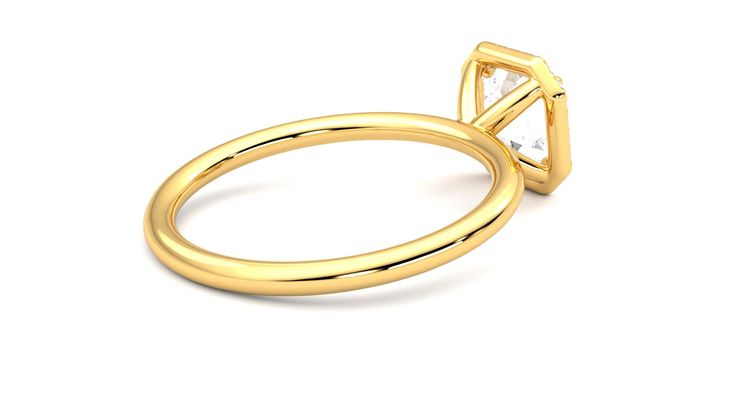 Taylor & Hart Dove Asscher Engagement Ring 360 degree image 12
