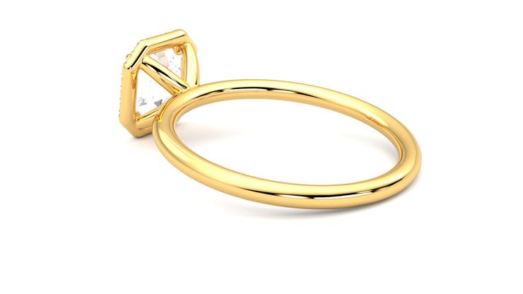 Taylor & Hart Dove Asscher Engagement Ring 360 degree image 18