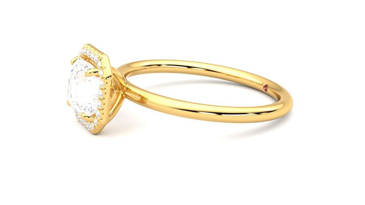 Taylor & Hart Dove Asscher Engagement Ring 360 degree image 22
