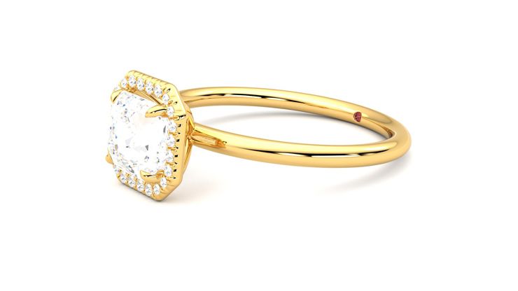 Taylor & Hart Dove Asscher Engagement Ring 360 degree image 23
