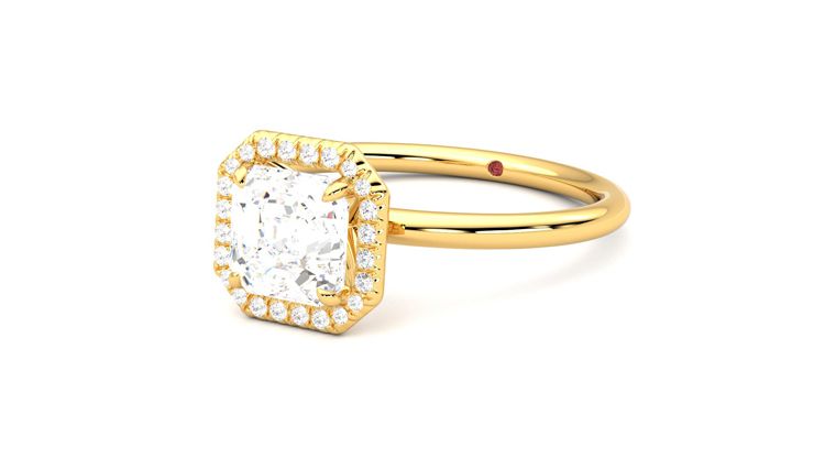 Taylor & Hart Dove Asscher Engagement Ring 360 degree image 25