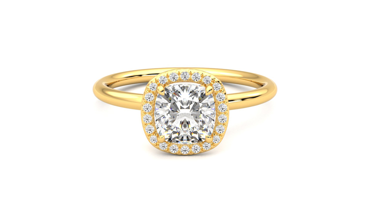 Taylor & Hart Dove Cushion Engagement Ring 360 degree image 0