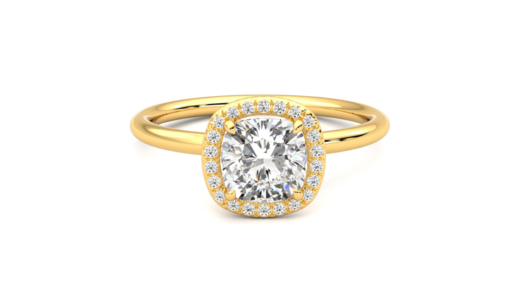 Taylor & Hart Dove Cushion Engagement Ring 360 degree image 1