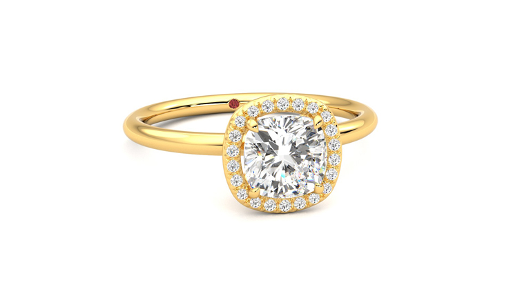 Taylor & Hart Dove Cushion Engagement Ring 360 degree image 3
