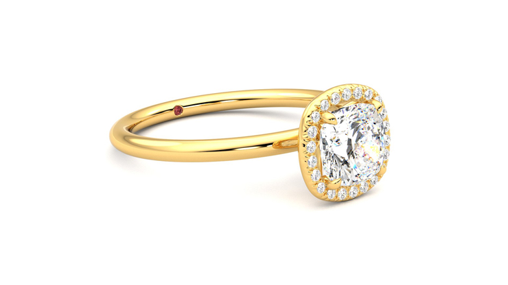 Taylor & Hart Dove Cushion Engagement Ring 360 degree image 6