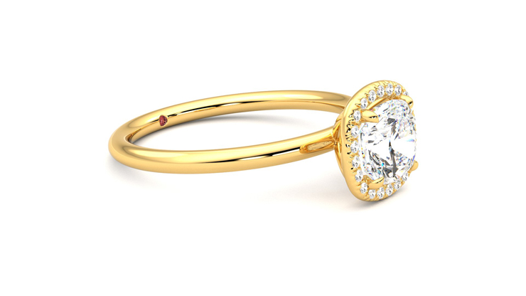 Taylor & Hart Dove Cushion Engagement Ring 360 degree image 7