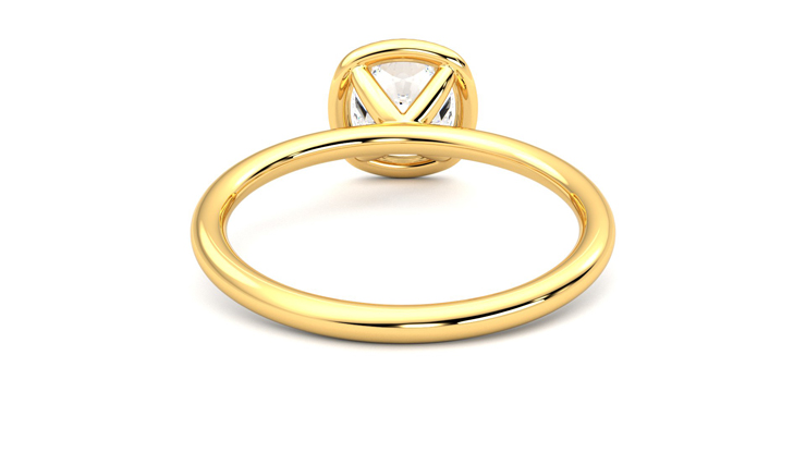 Taylor & Hart Dove Cushion Engagement Ring 360 degree image 15