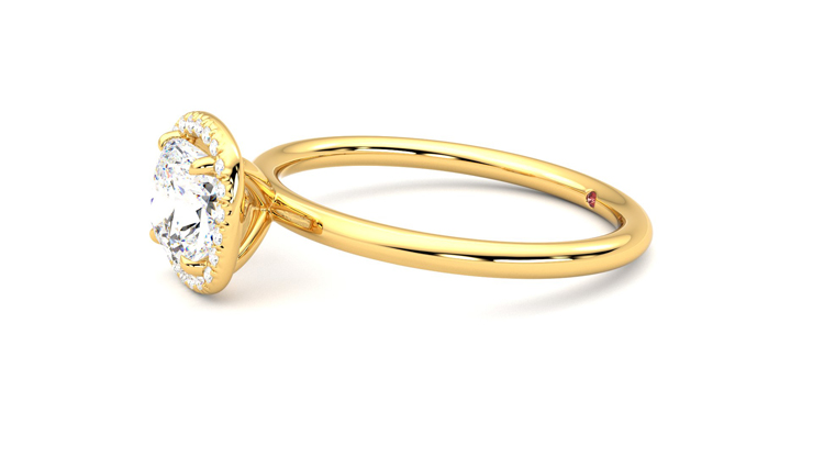 Taylor & Hart Dove Cushion Engagement Ring 360 degree image 22