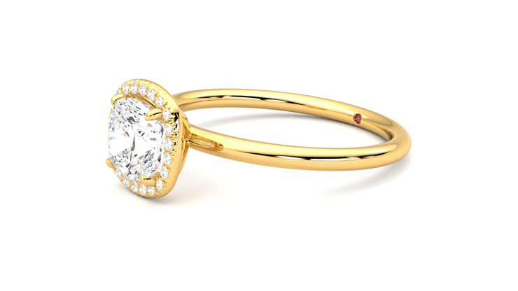 Taylor & Hart Dove Cushion Engagement Ring 360 degree image 23