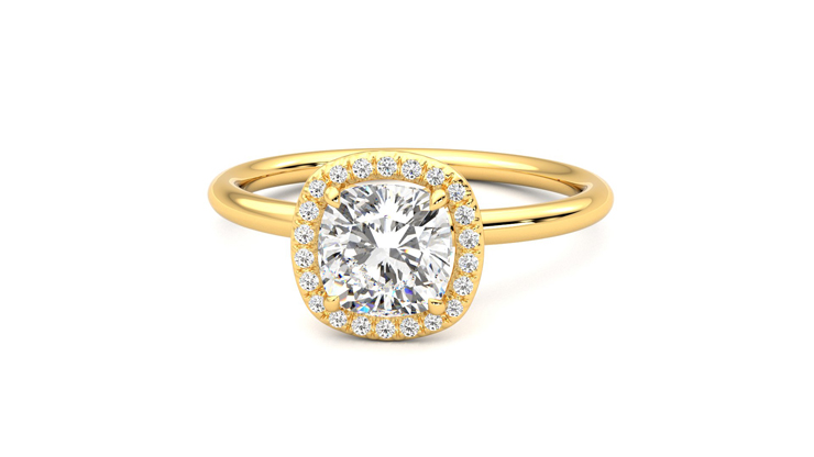 Taylor & Hart Dove Cushion Engagement Ring 360 degree image 28