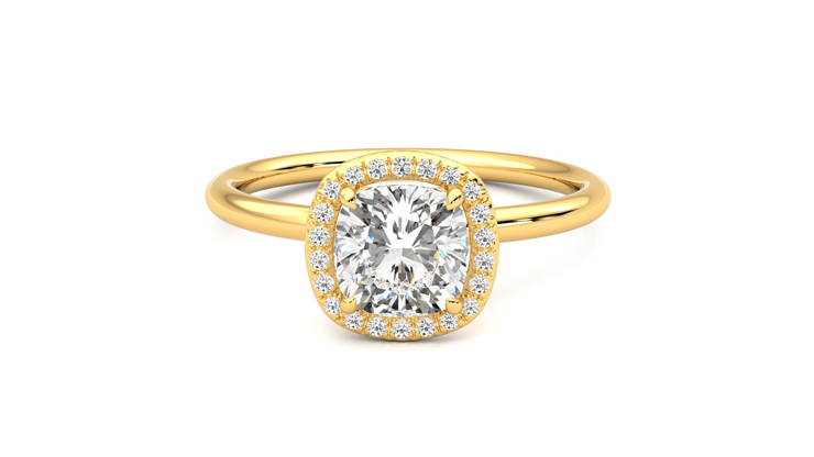 Taylor & Hart Dove Cushion Engagement Ring 360 degree image 29