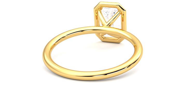 Taylor & Hart Dove Emerald Engagement Ring 360 degree image 14