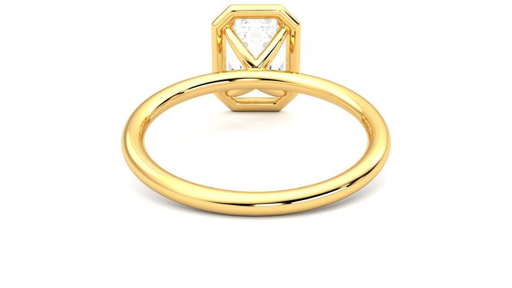 Taylor & Hart Dove Emerald Engagement Ring 360 degree image 15