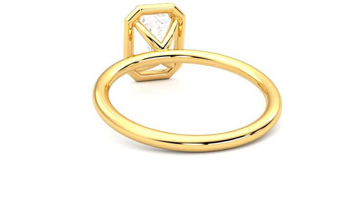 Taylor & Hart Dove Emerald Engagement Ring 360 degree image 16
