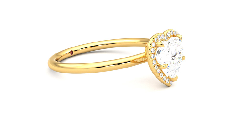 Taylor & Hart Dove Heart Engagement Ring 360 degree image 7